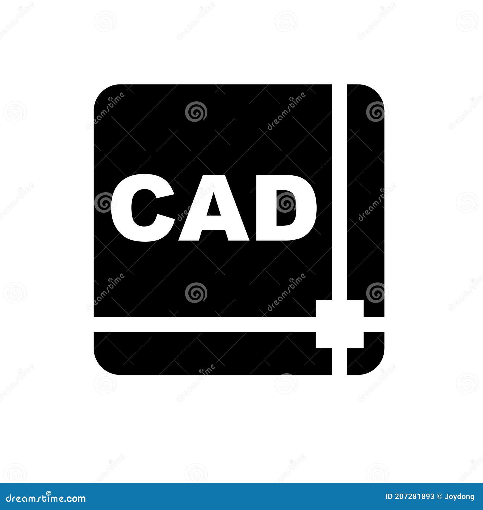  black cad file type icon set